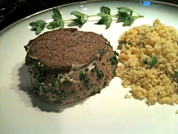 Herb-Coated Filet Mignon