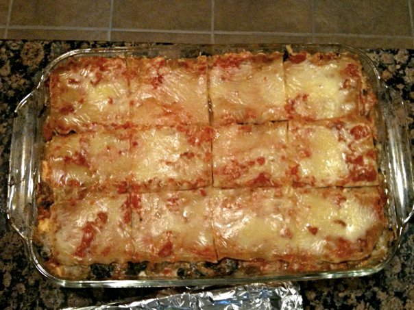 Sausage, Mushroom & Spinach Lasagna