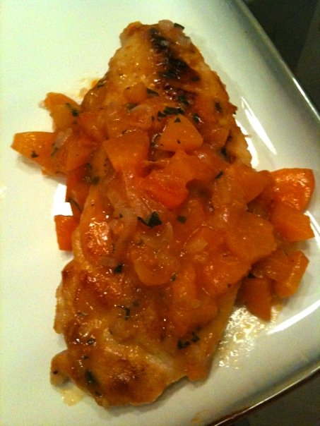 Seared Chicken with Apricot Sauce