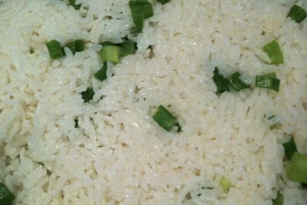 Coconut Lime Rice with Green Onion instead of Cilantro