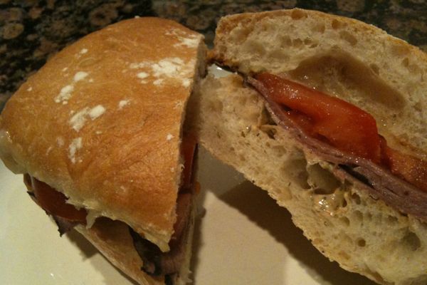 Dinner Tonight: Spicy Roast Beef Ciabatta