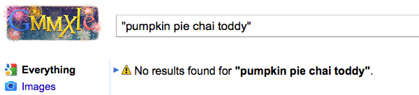 Happy 2011 - Pumpkin Pie Chai Toddy