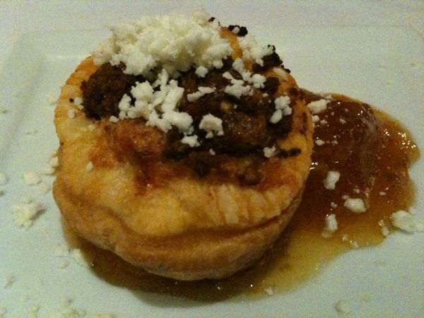 Wild Boar Puff Pastry with Cojita Cheese