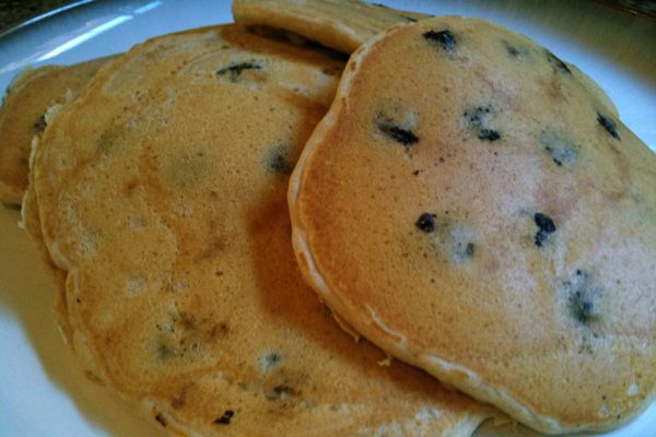 Organic Whole Wheat Blueberry Pancakes